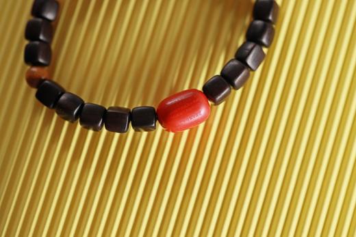 ZGT0096°紫光檀四方来财珠|朱砂心经手链手串 商品图4