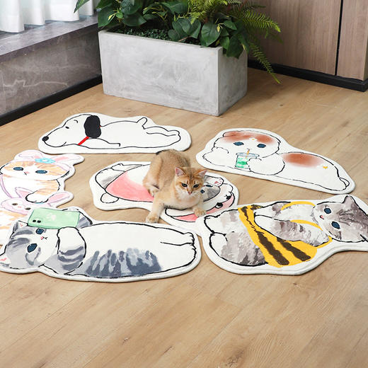 卡通猫咪仿羊绒宠物垫睡垫 坐垫 柔软舒适40*60cm 商品图0