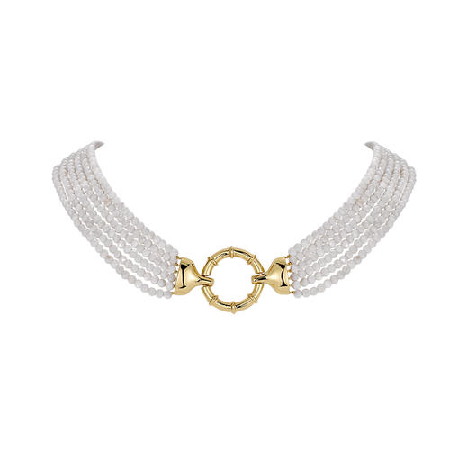 【韩雪同款】Retro Chic意大利复古时尚首饰 复古珠链项链（雅典白） 商品图2