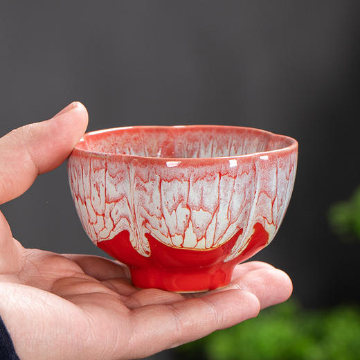 「数款可选！窑变花朵杯」陶瓷主人杯情侣杯个人专用杯办公室会客大号品茗杯茶盏餐饮用具 商品图3