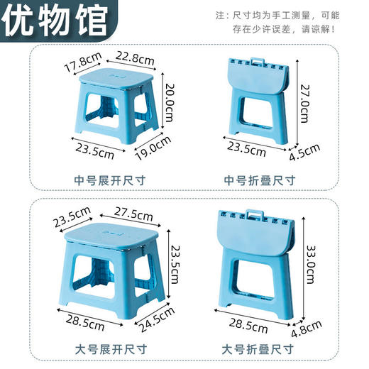 加厚折叠凳子塑料便携户外小凳子家用成人椅子简易钓鱼火车小板凳 商品图7