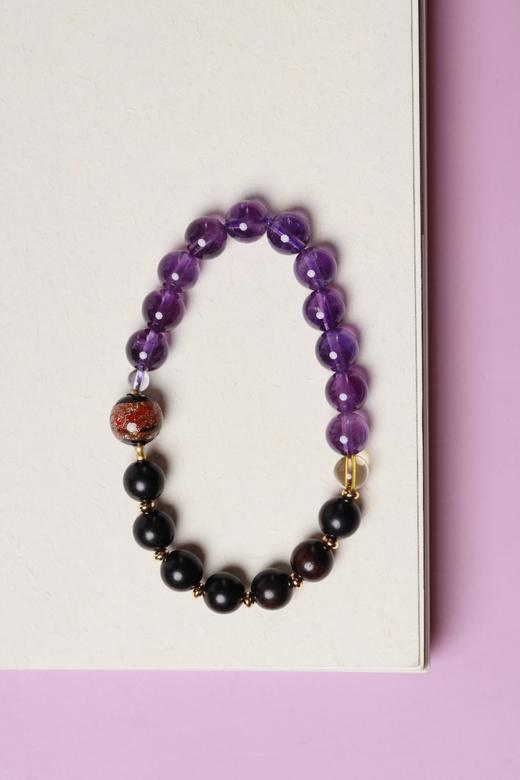 ZGT0092°黑檀|紫水晶手链手串 商品图1