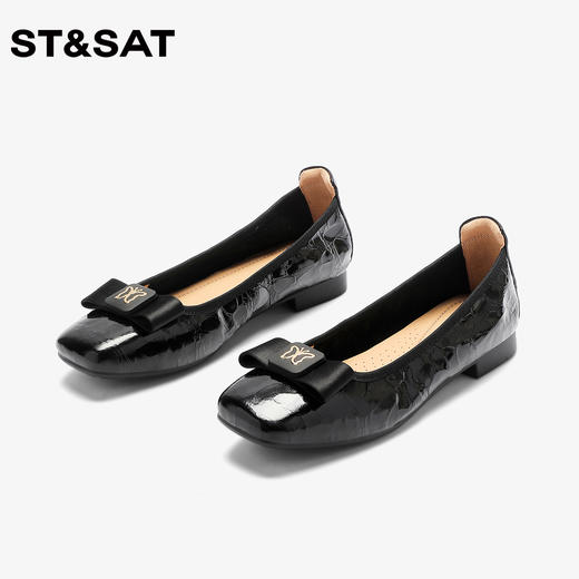 星期六浅口软羊皮瓢鞋平底单鞋SS32111E05 商品图3