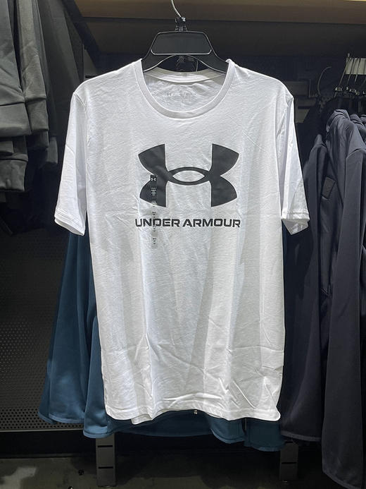 Under Armour/安德玛 男士棉混纺纯色LOGO印花运动短袖T恤 商品图1
