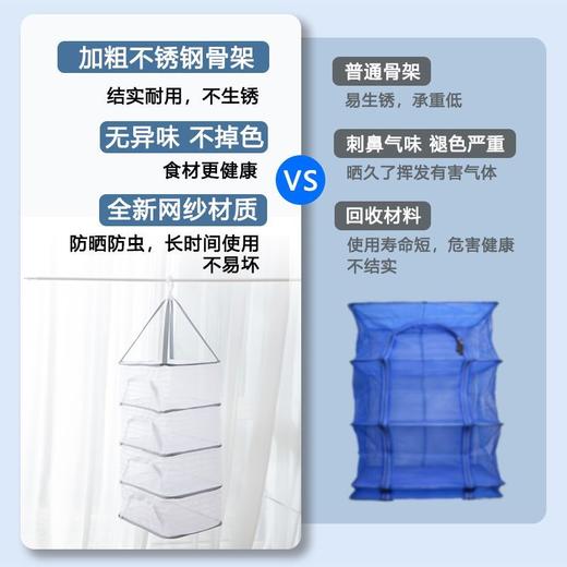 晒鱼干防苍蝇网家用阳台晾晒篮食品晒篓架晒东西的干货网晒菜神器 商品图6
