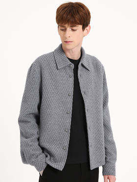 callisto灰色羊毛羊绒混纺夹克 FSFEJ103C GY/KA