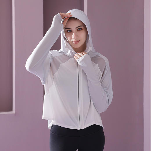 「双拼色！三款可选」冰丝拼色披肩2023夏季新款户外防晒衣防晒服女骑车冰感大帽檐防晒上衣 商品图1