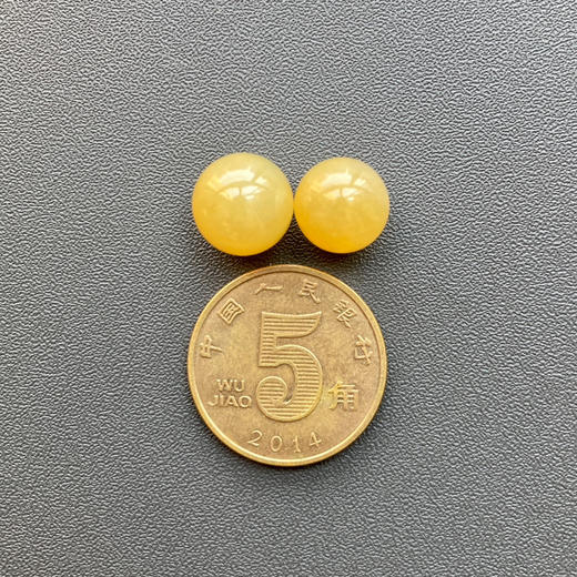 糯冰种黄翡珠子 商品图3