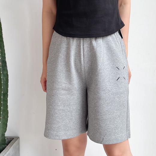 活力满满ins马吉风松紧腰阔腿五分中裤夏季纯色休闲卫裤 商品图2