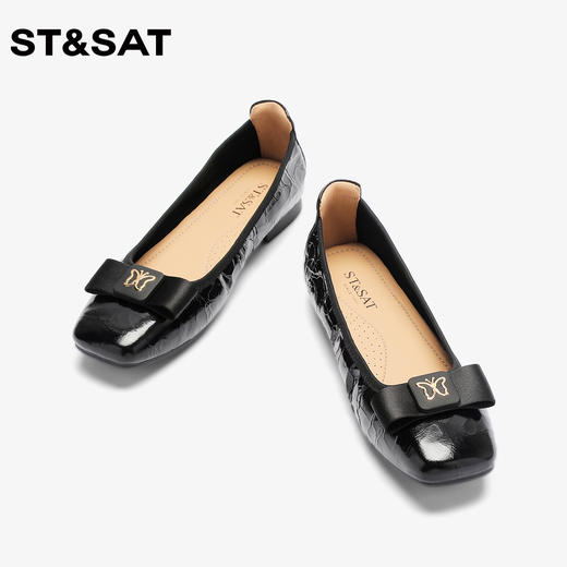 星期六浅口软羊皮瓢鞋平底单鞋SS32111E05 商品图1