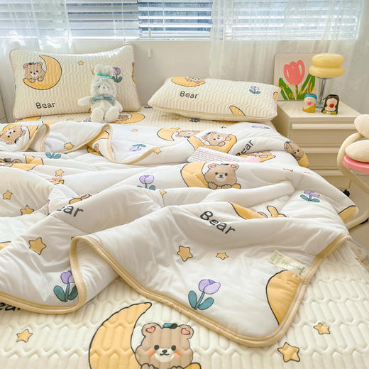 【乳胶凉席三件套】夏被三件套冰丝凉席卡通婴儿凉席 可水洗机洗空调席 夏日新宠 让柔软包围着你 商品图11