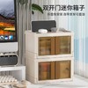 【免安装透明塑料化妆品收纳盒】儿童积木零食玩具教室办公桌面收纳箱 升级双开门 合二为一随取随用 加深凹槽叠加稳固 商品缩略图0