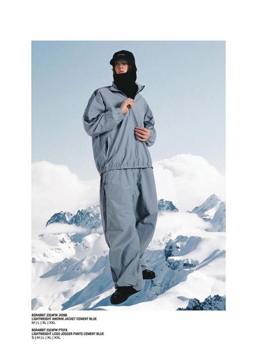 BSRABBIT 23-24 【JK098  PT078】 LIGHTWEIGHT ANORAK JACKET  LIGHTWEIGHT LOGO JOGGER PANTS 商品图0