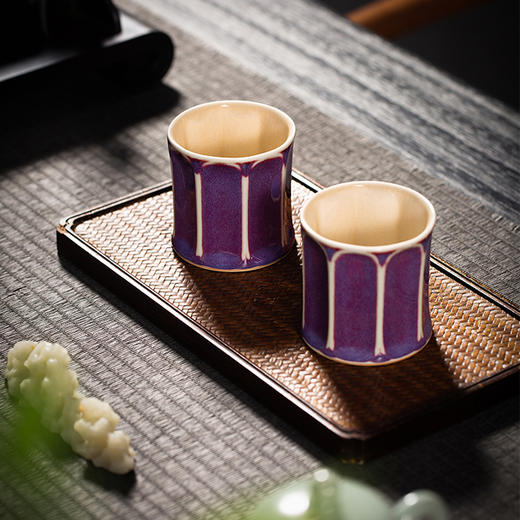 【问鼎钧瓷】汝窑鹅黄棱线主人杯 商品图1