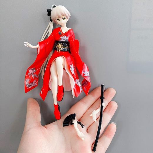 卡通动漫可爱兄妹手办冰箱贴雪乃立体简约吸铁石冰箱贴现代磁贴 商品图3