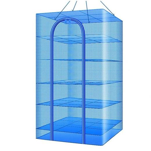 晒网多功能晒干笼折叠晒鱼网晒干网防蝇笼家用晒菜网晾晒网兜多层 商品图9