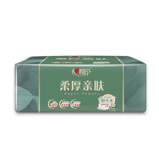 心相印柔厚亲肤100抽×18包塑装面巾纸 商品图2