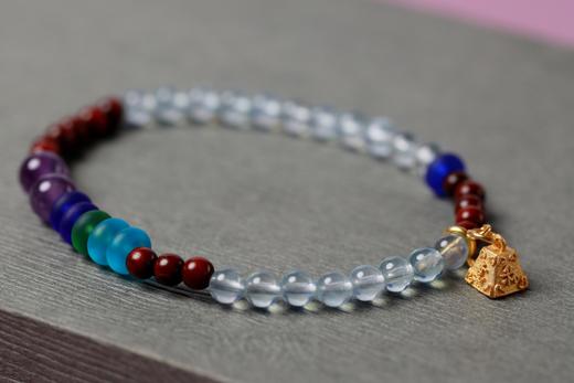 XYZT0518°紫檀水晶手链手串 商品图2