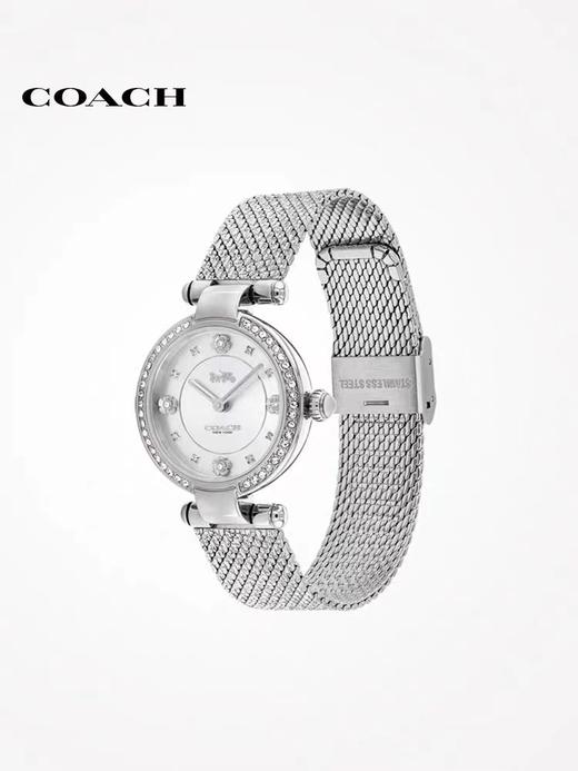 COACH/蔻驰 CARY系列迷人气质休闲时尚米兰编制钢带手表 CARY系列无数字表盘花朵时标浪漫摩登腕表 商品图3