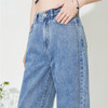 逸阳直筒牛仔裤女2023年夏季新款高腰宽松显瘦阔腿裤女长裤子0136 商品缩略图3