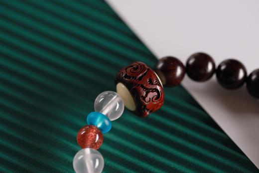 XYZT0538°落月紫檀水晶手链手串 商品图4