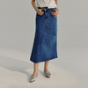 LIYIHAN 不规则斜门襟牛仔半裙 Y233Q05850 商品缩略图3