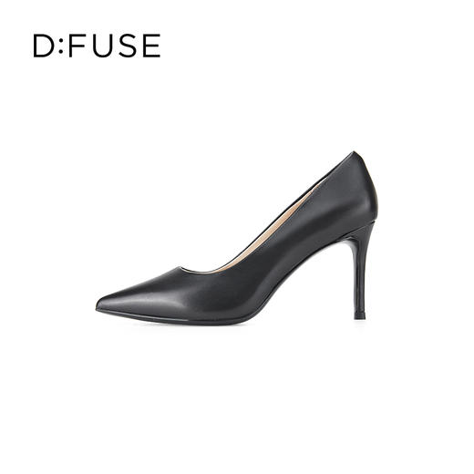 DFuse迪芙斯秋季新款牛皮尖头气质细跟高跟单鞋女DF33111050 商品图5