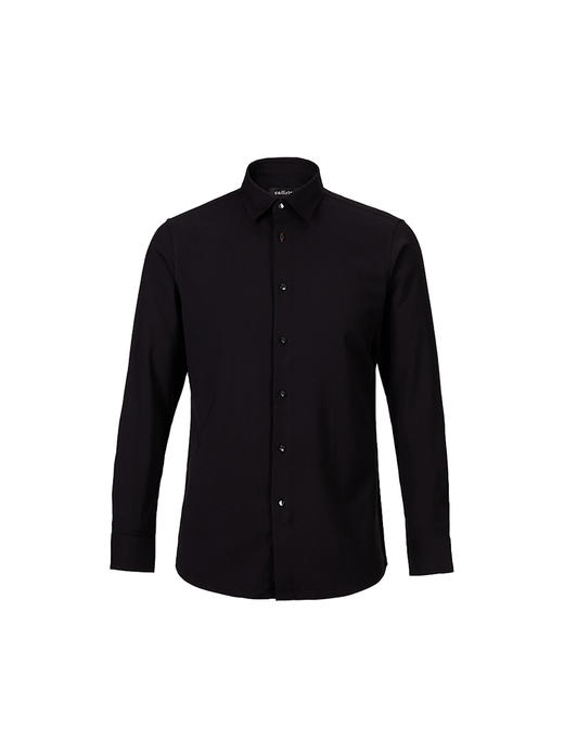 callisto黑色弹力混纺长袖衬衫 FSSTL158Y 商品图3