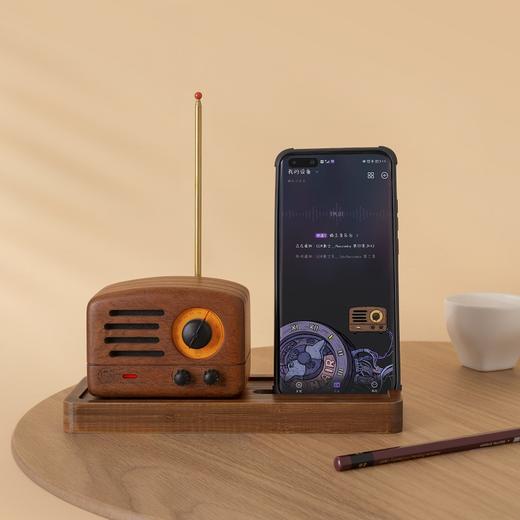 猫王 小王子原木FM/蓝牙便携式音箱 MW-2 红芯木精装版 礼盒装 商品图5