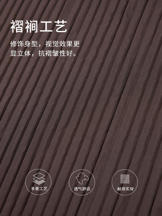 callisto咖色褶裥工艺棉服 FSFEP011C BR 商品图4