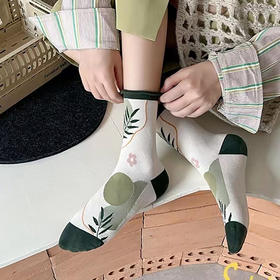 都市丽人时尚系列精梳棉袜子中筒袜中厚款女士常规袜LC3DI2
