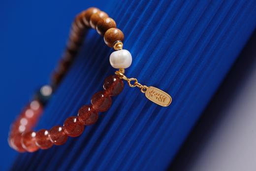 JSNM0142-3°金丝楠木草莓晶手串 商品图3