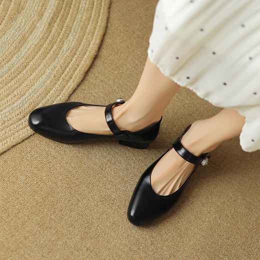 时尚气质，粗跟复古单鞋LD-6384 商品图13