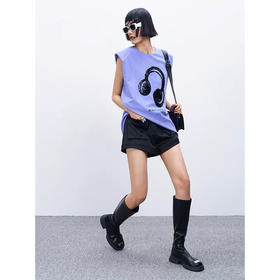 音乐节耳机珠片绣连衣裙