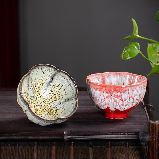 「数款可选！窑变花朵杯」陶瓷主人杯情侣杯个人专用杯办公室会客大号品茗杯茶盏餐饮用具 商品图2