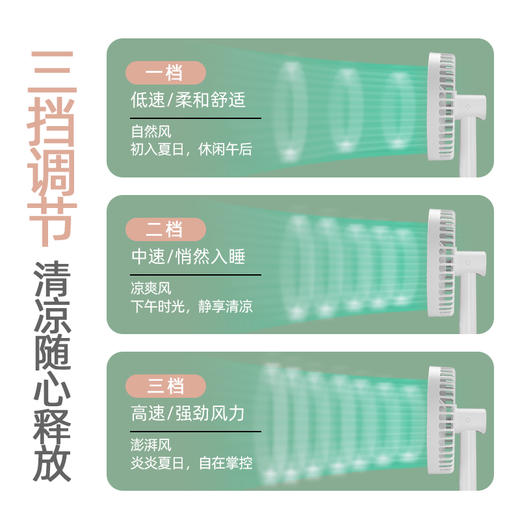 六竖桌面式自动摇头风扇 商品图1