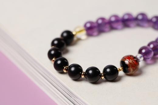 ZGT0092°黑檀|紫水晶手链手串 商品图5