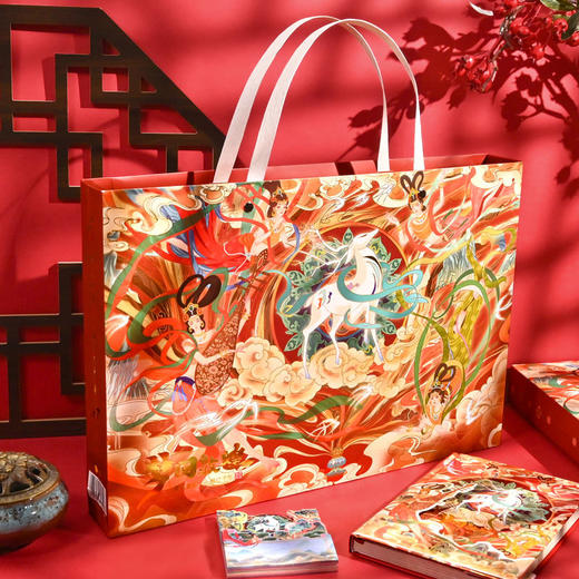 敦煌贴纸手帐本古风国潮手帐礼盒一整套复古手账本贴纸学生礼物 商品图4