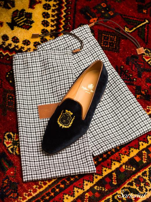 Stefano Bemer 藏蓝丝绒乐福 商品图7