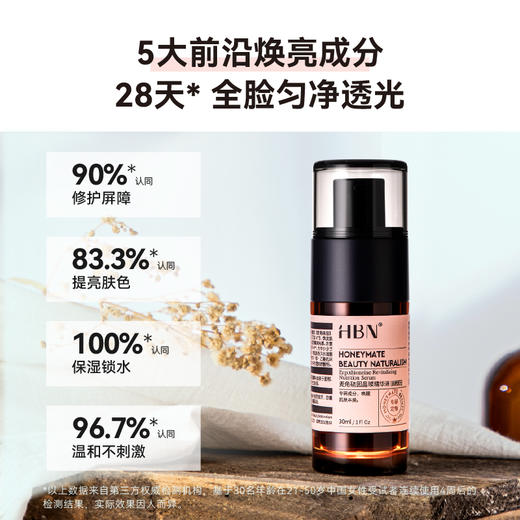 ⭐【仰仰专享，HBN嫩白组合拳，白到换层皮】HBN特证版发光水+麦角硫因发光乳液+熊果苷耀白乳液+熊果苷原白霜 商品图3