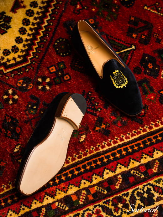 Stefano Bemer 藏蓝丝绒乐福 商品图5