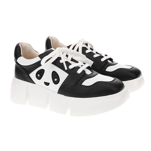 sheme国宝小白系列撞色拼接熊猫烫钻点缀休闲时尚男女同款运动鞋可定制 商品图5