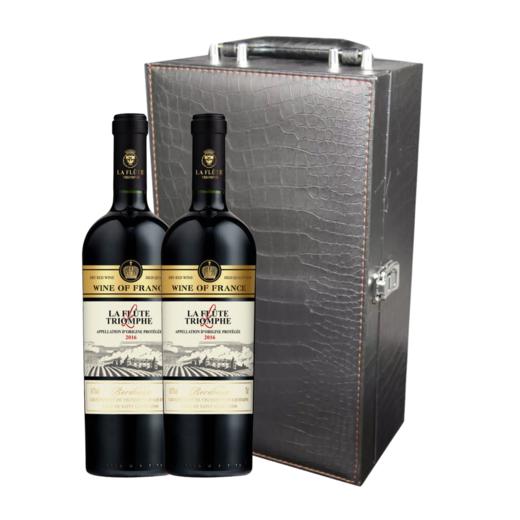 法国凯旋笛城堡波尔多干红葡萄酒（双支礼盒装） 商品图1