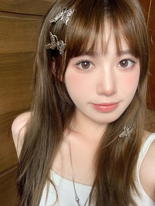 annakelly 蒸馏水杏棕 有点粉 好乖啊 半年抛 14.2mm 含硅水凝胶 商品图4