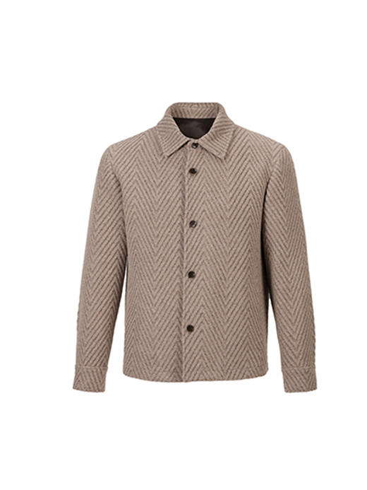 callisto卡其羊毛羊绒混纺夹克 FSFEJ103C GY/KA 商品图3