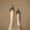 时尚气质，粗跟低跟蛇皮单鞋LD-6376 商品缩略图3