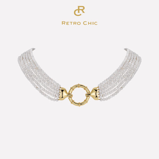 【韩雪同款】Retro Chic意大利复古时尚首饰 复古珠链项链（雅典白） 商品图0
