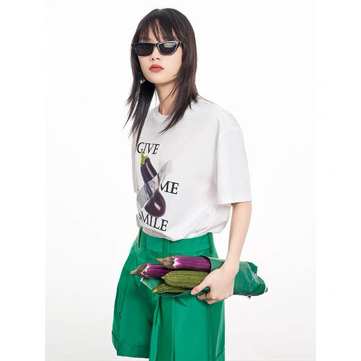 茄子印花T恤 商品图1