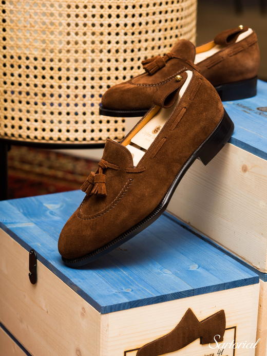 Stefano Bemer 浅棕麂皮乐福 商品图1