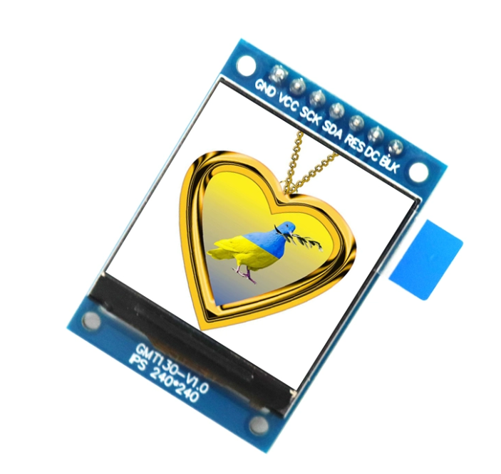 1.3寸TFT模块液晶显示屏LCD分辨率240*240 IPS模块7针 驱动ST7789